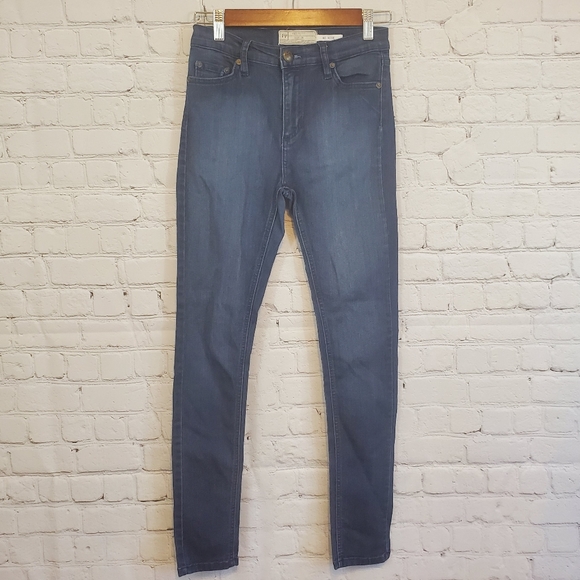 Free People Denim - Free People Hi Rise Medium Wash Skinny Jeans